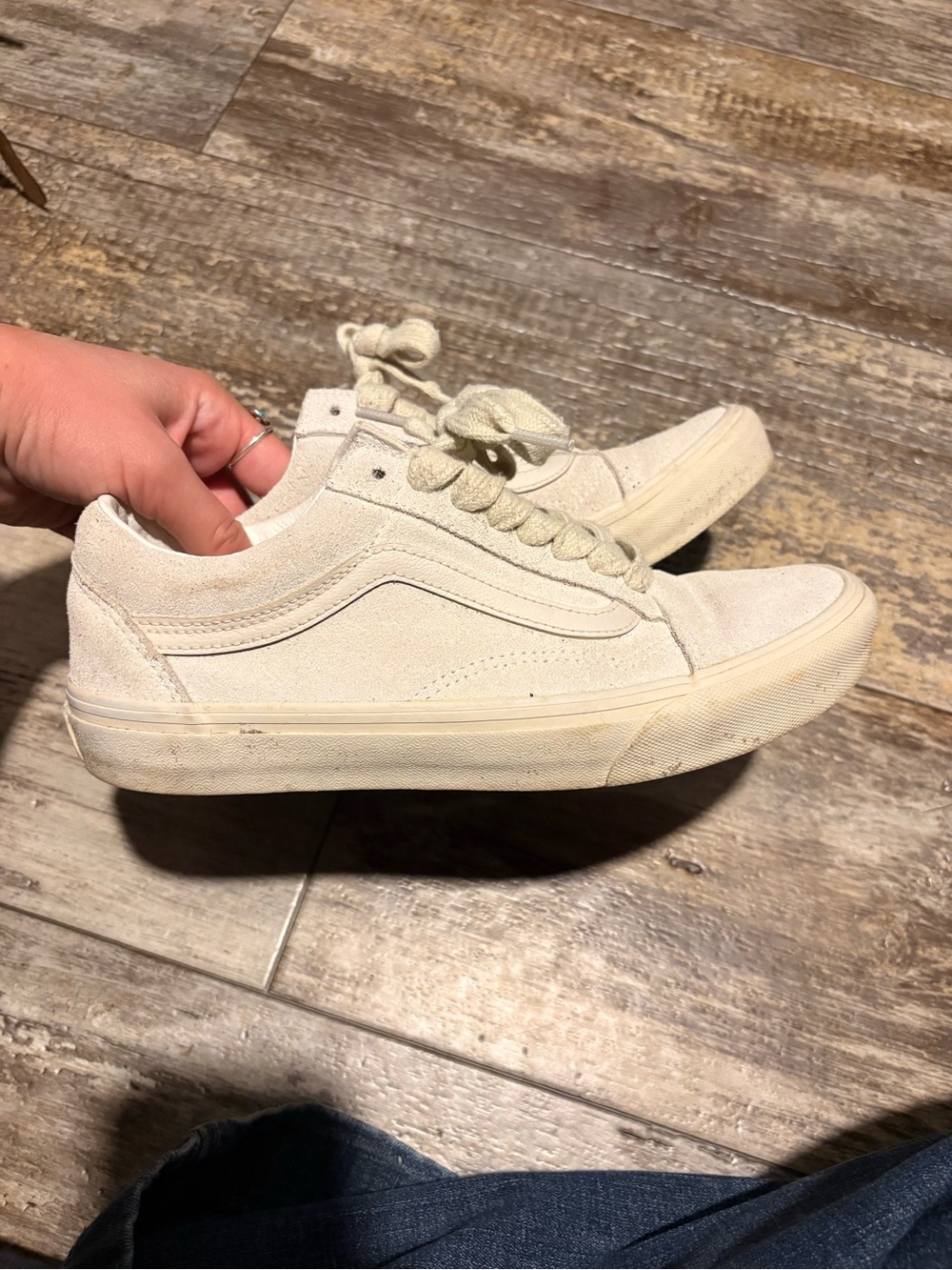 White Lace Up Vans